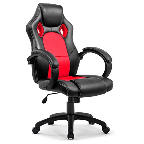 IntimaTe WM Heart Silla de Escritorio de Oficina de PU, Racing,Asiento Giratorio del Escritorio del Ordenador