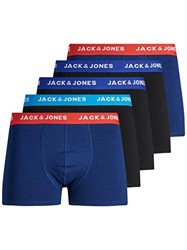 JACK & JONES Jaclee Trunks 5 Pack Bóxer, Azul (Surft The Web/Estate Blue/Blue Jewel), X-Large (Pack de 5) para Hombre