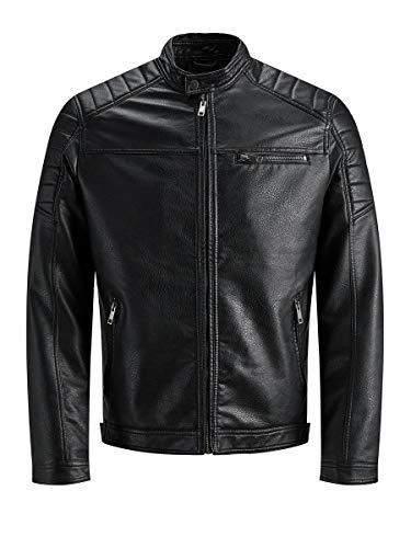 Jack & Jones Jcorocky Jacket Noos Chaqueta, Negro (Black Pattern: PU), Large para Hombre