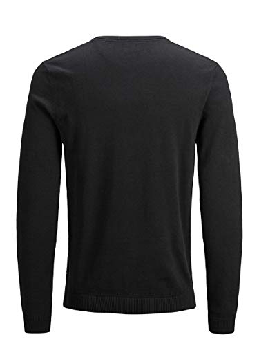 Jack & Jones Jjebasic Knit V-Neck Noos suéter, Negro (Black Black), Medium para Hombre