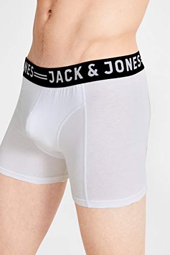 JACK & JONES SENSE TRUNKS 3-PACK Bóxer, Gris (Light Grey Melange), Large (Pack de 3) para Hombre