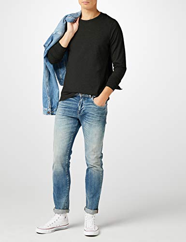 Jack & Jones Storm Sweat - Camiseta de manga larga con cuello redondo para hombre, Black C N 010, 54