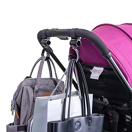 Jaetech House Ganchos Carrito Bebé Engancha Tus Bolsas de la Compra, Bolso o Cambiador en el Manillar de la Sillita, Cochecito o Silla de Ruedas(Pack de 100. Ajuste Universal)