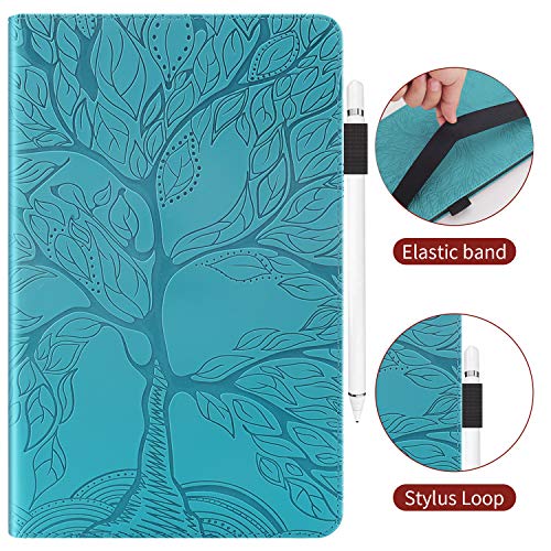 Jajacase Funda para Lenovo Tab M10 / M10 HD 10.1 2018, X505L/F X605L/F Tableta Cubierta - Folio Libro Wallet Case Flip Cover Estuche Protector Carcasa con Soporte,Cuero PU Silicona,Azul Claro