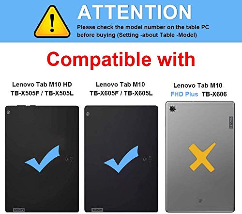 Jajacase Funda para Lenovo Tab M10 / M10 HD 10.1 2018, X505L/F X605L/F Tableta Cubierta - Folio Libro Wallet Case Flip Cover Estuche Protector Carcasa con Soporte,Cuero PU Silicona,Azul Claro