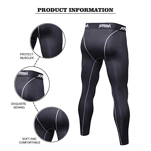 JEPOZRA Mallas Running Hombre Leggins Compresion Deporte Pantalon Gimnasio Hombre Mallas Correr para Fitness Futbol Baloncesto