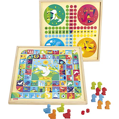 Jeujura 8115- Juegos de Mesa de Madera - Juegos de la Oía y pequeños Caballos