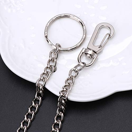 JIACUO Hip Hop Pantalones Cadena Secure Travel Wallet Chain Heavy Duty Jeans Link Coil Leash