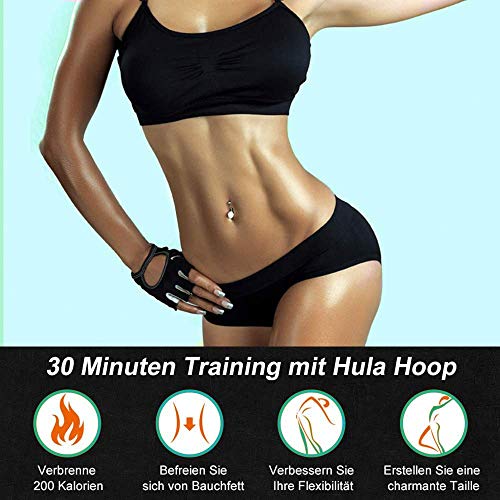 JINQI Adultos Fitness Hula Hoop Yoga Masaje Aros De Espuma 8 Segmentos Anillo De Gimnasia Extraíble para Principiantes Equipo De Ejercicio De Empalme De Adelgazamiento 95Cm De Diámetro