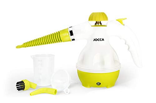 Jocca 3050 Limpiador a Vapor, 5 accesorios, 1000 W, plastico, Blanco y amarillo