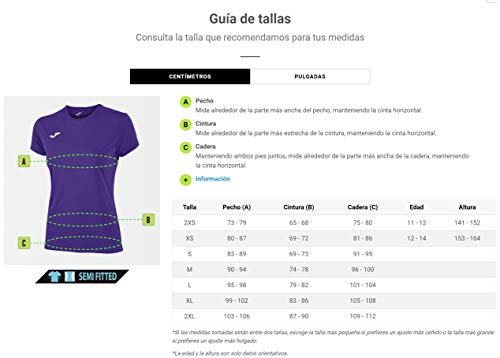 Joma Combi Camisetas Señora, Mujer, Burdeos, L