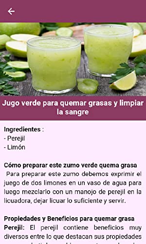 Jugos Para Bajar de Peso Rápido y Quemar Grasa