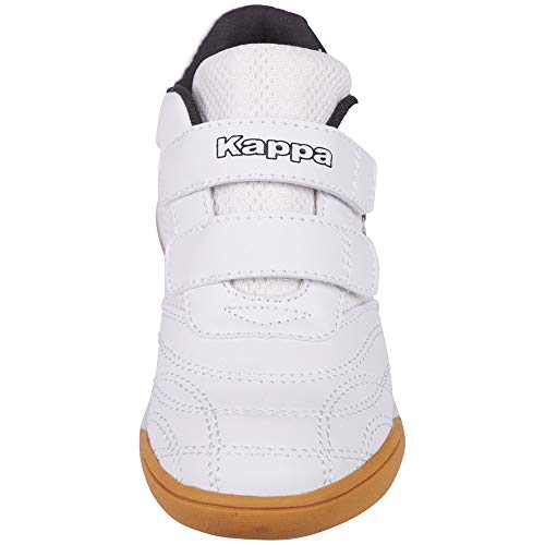 Kappa Kickoff, Zapatillas de Deporte Interior Unisex niños, Blanco (White/Black 1011), 28 EU