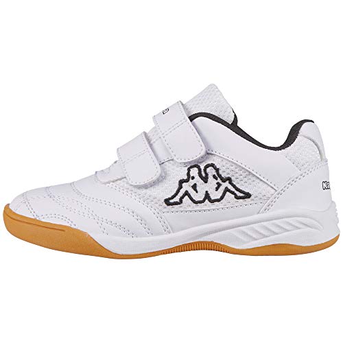 Kappa Kickoff, Zapatillas de Deporte Interior Unisex niños, Blanco (White/Black 1011), 28 EU