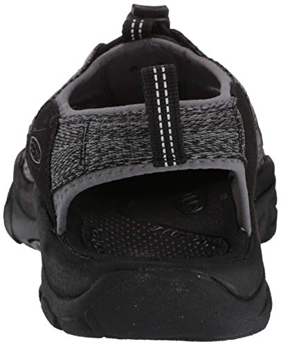 Keen Newport H2, Sandalia Hombre, Negro/Gris Acero, 44.5 EU