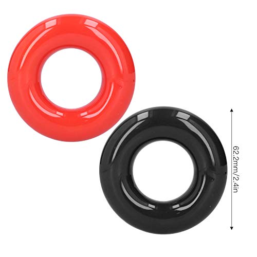 Keenso Anillo De Pesas para Swing De Golf,Negro Y Rojo,Anillo De Pesaje Redondo para Palos De Golf,Accesorios De Entrenamiento De Swing De Potencia De Peso,para PráCtica De Entrenamiento De Calent