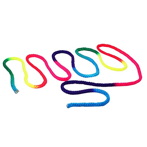 Keenso Cuerda de Gimnasia del Arco Iris, Cuerda de Gimnasia Rítmica, 2.8 m Cuerda de Entrenamiento de Artes