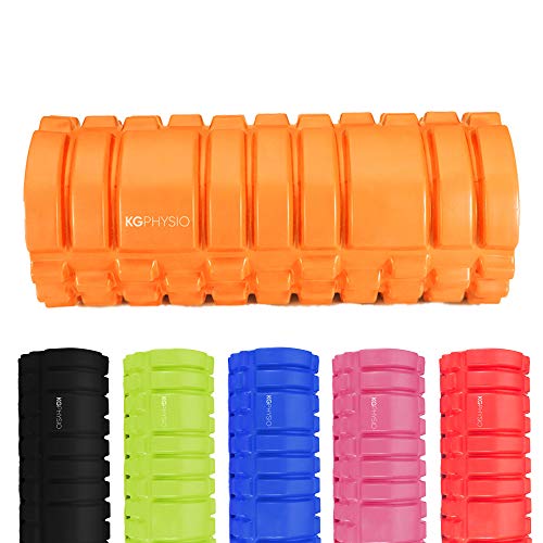 KG Physio Foam Roller - Rodillo Masaje Muscular para Piernas, Espalda y Brazos - Rulo Masaje Muscular Ultraligero Esencial para Liberar Tensiones Musculares - 33x12cm Rodillo Pilates