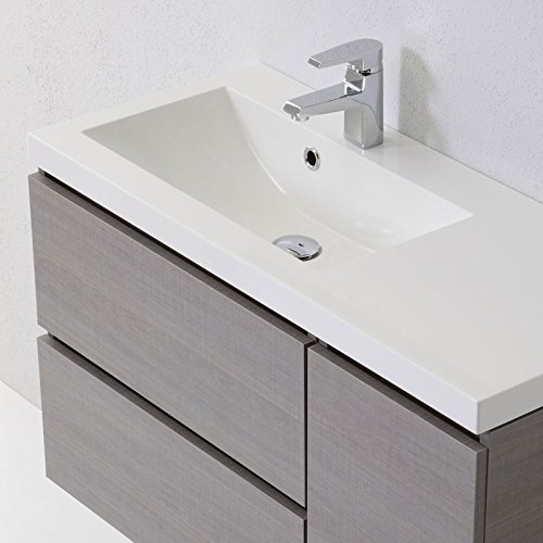 Kiamami Valentina Mueble DE BAÑO DE Pared Manhattan 90 CM Izquierda