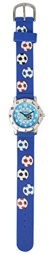 KIDDUS Reloj Educativo de Calidad para niña y niño. Analógico de Pulsera, con Ejercicios Time Teacher para Aprender a Leer y Decir la Hora. Mecanismo de Cuarzo japonés. RE0270 Futbol