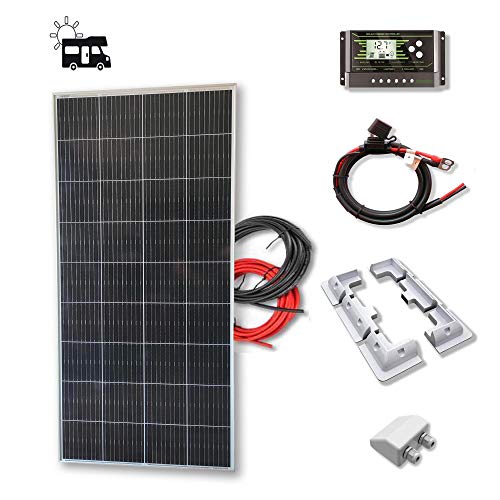 Kit 200W CAMPER 12V panel solar placa monocristalina células PERC de alta eficiencia