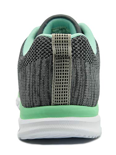 Knixmax-Zapatillas Deportivas para Mujer, Zapatillas de Running Fitness Sneakers Zapatos de Correr Aire Libre Deportes Casual Zapatillas Ligeras para Correr Transpirable, EU41 Gris Verde