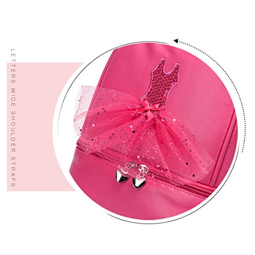 Knowooh Mochila para niñas Bolsa de Baile de Ballet Mochila Impermeable Mochila Escolar de Princesa Bailarina Bailarina Mochila Escolar para niños para niñas (Rosa)