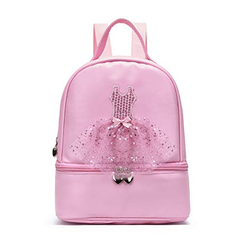 Knowooh Mochila para niñas Bolsa de Baile de Ballet Mochila Impermeable Mochila Escolar de Princesa Bailarina Bailarina Mochila Escolar para niños para niñas (Rosa)