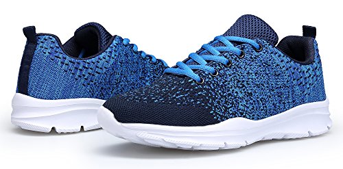 KOUDYEN Zapatillas Deportivas de Mujer Hombre Running Zapatos para Correr Gimnasio Calzado Unisex,XZ746-W-blue-EU37