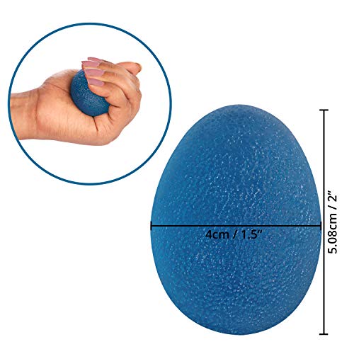 Kurtzy Mano Terapia Pelotas 3 Piezas - Manos Ejercicio y Agarre Pelota para Dedo Muneca Ejercicios y Fortalecimiento con 3 Niveles de Resistencia para Desarrollar Musculos, Alivia Dolor Articulaciones