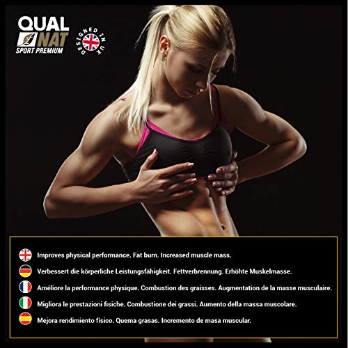 L-Carnitina Pura | Mejora la Musculatura | Suplemento deportivo | 180 Cápsulas- Qualnat