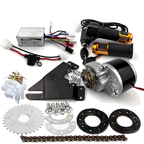 L-faster 24V36V250W Electric Conversion Kit for Common Bike Left Chain Drive Customized for Electric Geared Bicycle Derailleur (Twist Kit)