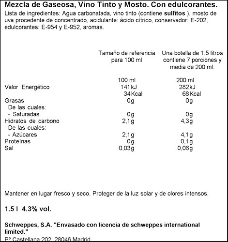 La Casera - Tinto De Verano gaseosa - Botella 1.5 L