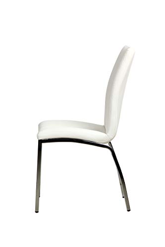 La Silla Española Ourense Silla, Telas, Blanco, 94 cm (Alto) x 43,5 cm (Ancho) x 58 cm (Profundidad)