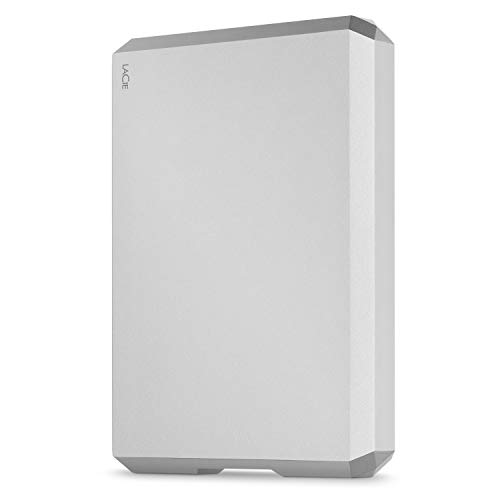 LaCie Mobile Drive, 2 TB, Disco Duro Externo HDD Portátil, Moon Silver, USB-C, USB 3.0, con Servicios Rescue (STHG2000400)