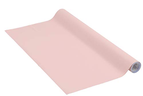 Lámina adhesiva UNI MATT polvo de color rosa Lámina decorativa Lámina para muebles Papel pintado autoadhesivo, sin ftalatos, polvo de color rosa, 45 cm x 2 m, Venilia 54353