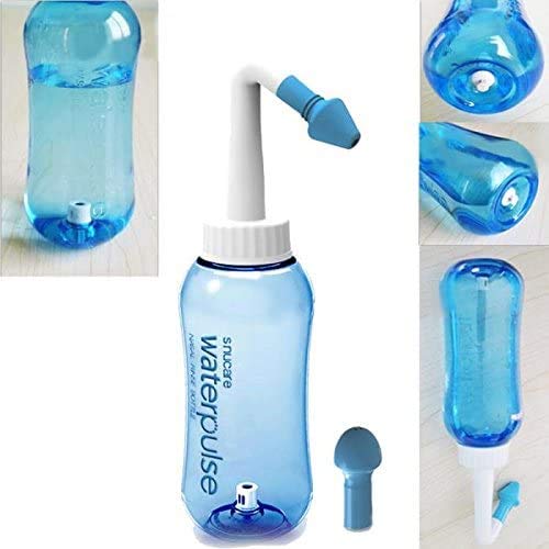 Lavado Nasal,Worsendy Limpiador Nasal,Botella de lavado nasal Yoga Nasal 300ml,Irrigación Nasal alérgica Tratamiento Para Adultos & Niños- Botella para limpieza de nariz