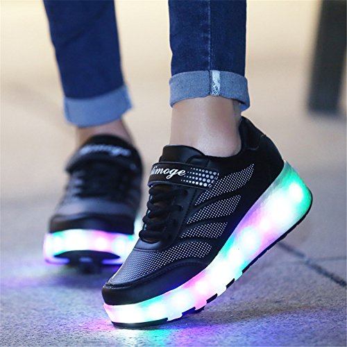 Led Luces Zapatos con Ruedas Dobles para Pequeños Niños y Niña Automática Calzado de Skateboarding Deportes de Exterior Patines en Línea Brillante Mutilsport Aire Libre y Deporte Gimnasia Zapatillas