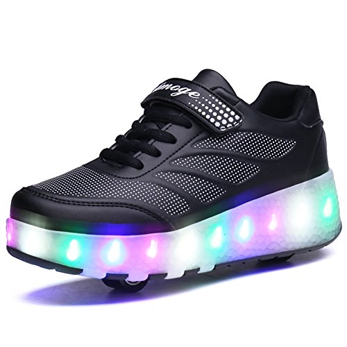 Led Luces Zapatos con Ruedas Dobles para Pequeños Niños y Niña Automática Calzado de Skateboarding Deportes de Exterior Patines en Línea Brillante Mutilsport Aire Libre y Deporte Gimnasia Zapatillas