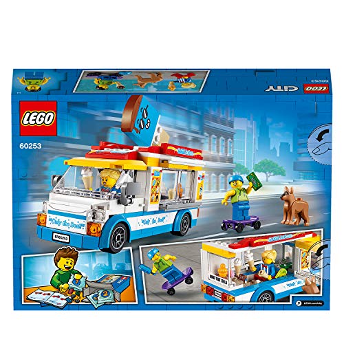 LEGO City Great Vehicles - Camión de los Helados, Juguete de Construcción, Recomendado a Partir de 5 Años, con Camión de Venta de Helado, 2 Minifiguras y un Perro (60253) , color/modelo surtido