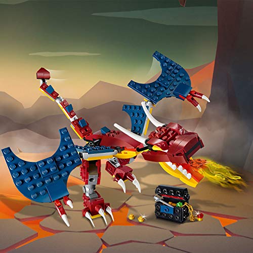 LEGO Creator - Dragón Llameante, Juguete de Construcción para Recrear Miles de Aventuras, Set 3 en 1, Construye una Escorpión o una Criatura Mítica (31102) , color/modelo surtido