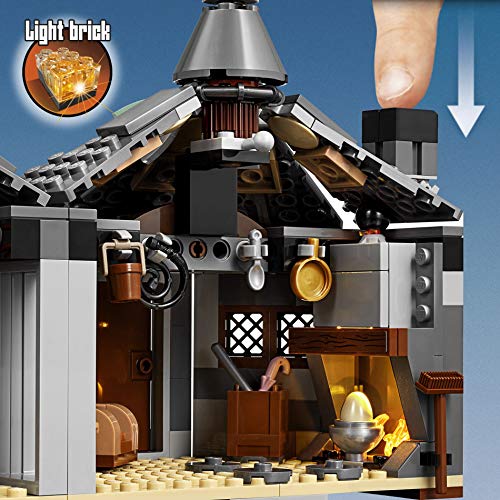 LEGO Harry Potter - Cabaña de Hagrid Rescate de Buckbeak, Juguete de Construcción con Hipogrifo, Incluye Minifiguras de Harry, Ron y Hermione (75947)