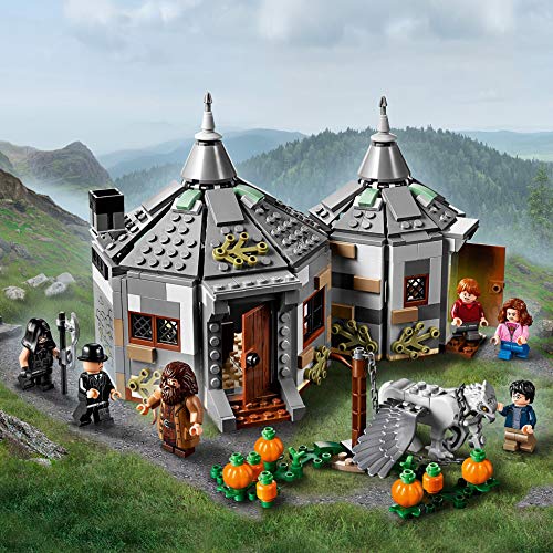 LEGO Harry Potter - Cabaña de Hagrid Rescate de Buckbeak, Juguete de Construcción con Hipogrifo, Incluye Minifiguras de Harry, Ron y Hermione (75947)