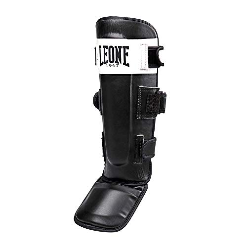 LEONE 1947 - Espinilleras de Boxeo, Unisex Adulto, Shock, Negro, L