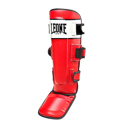 LEONE 1947 - Espinilleras de Boxeo, Unisex Adulto, Shock, Rojo, XS