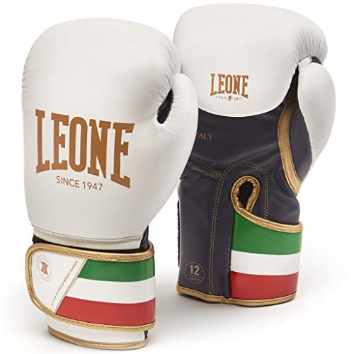 LEONE 1947 GN039 Guantes de Boxeo, Unisex – Adulto, Blanco, 10OZ