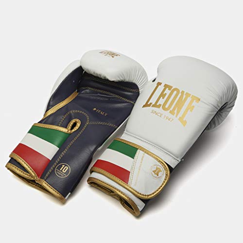 LEONE 1947 GN039 Guantes de Boxeo, Unisex – Adulto, Blanco, 12OZ