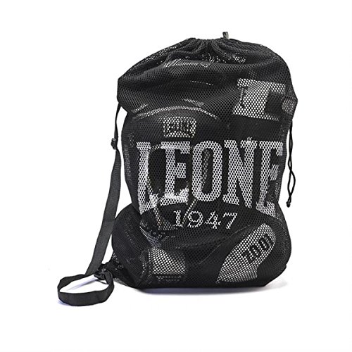 LEONE 1947 Mesh Bag - Bolsa de deporte, color negro, talla única