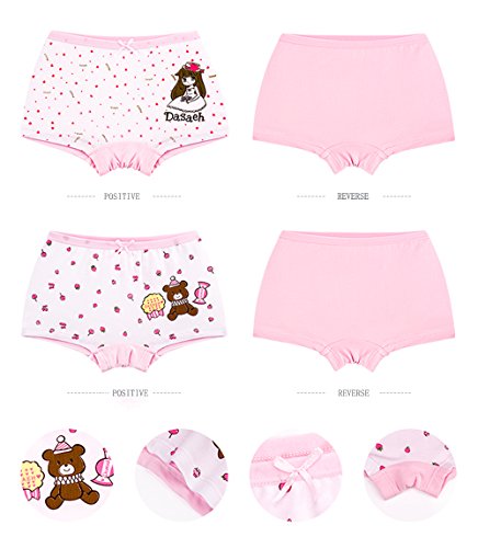 LeQeZe Braguitas Bóxer Ropa Interior para Niñas 2-11 años(Paquete de 6)(Girls-01,2-3 años)