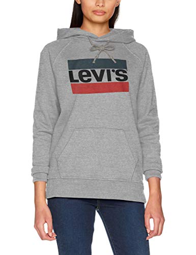 Levi's Batwing Hoodie, cappuccio Donna, Grigio (Sportswear Hoodie Smokestack Htr 0000), Medium